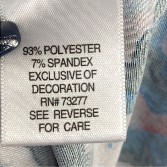 Simply Vera Vera Wang Watercolor Twist Front‎ Shirt Teal Green Small - Picture 10 of 12